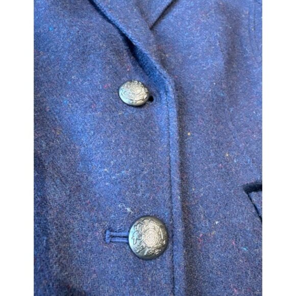 Talbots Classic Blazer Navy Blue Polka Dot Wool Blend Size 2 - Picture 9 of 9